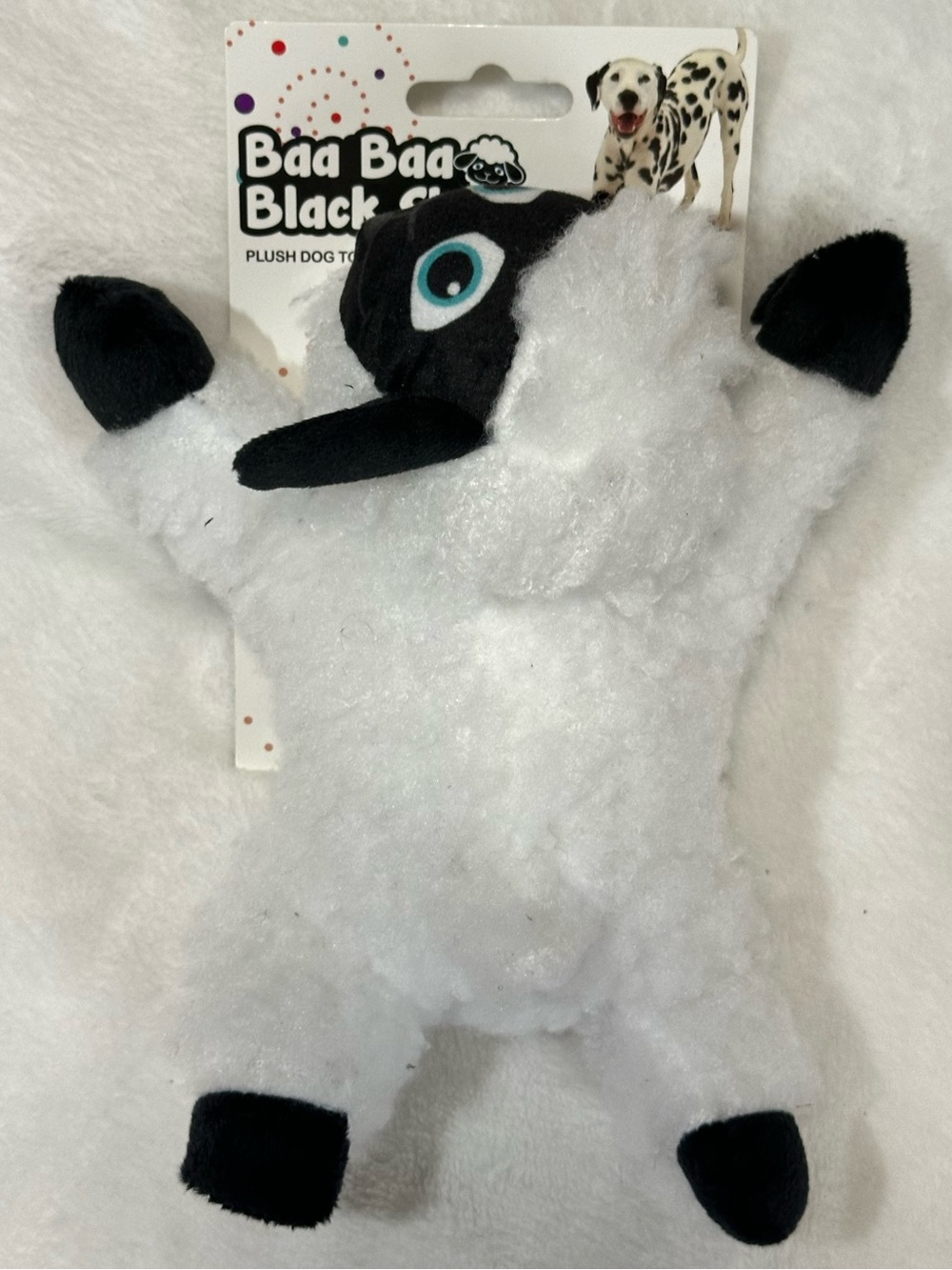 Baa Baa Black Sheep Fluffy Soft Squeaky Lamb Dog Toy Chew